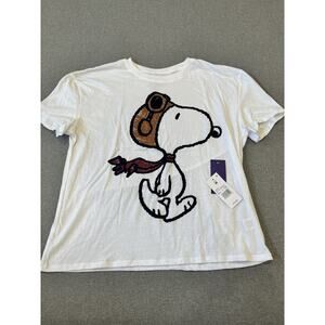 PEANUTS Snoopy Flying Ace Helmet and Scarf Womens Sz. MED